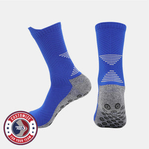 Custom Grip Socks - CLASSIC GRIP MID — pair, with Team Feet Customize For Your Team badge