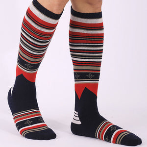 Custom Ski Socks - FINE STRIPE MERINO KNEE — view 4