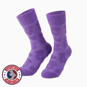 Custom Everyday Socks - 3D MOTIF CREW — pair, with Team Feet Customize For Your Team badge