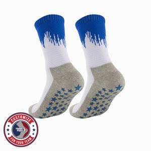 Custom Grip Socks - STAR GRIP MID — pair, with Team Feet Customize For Your Team badge