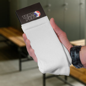 TEAM FEET CREW - PLAIN WHITE (3 PAIRS)