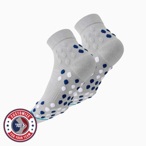 Custom Running Socks - MASSAGE QUARTER — pair, with Team Feet Customize For Your Team badge