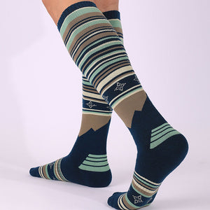 Custom Ski Socks - FINE STRIPE MERINO KNEE — view 3