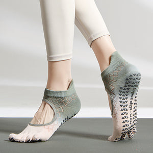 Custom Yoga Socks - BALLET TOE GRIP LOW — view 2