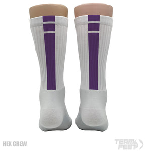 GAMEDAY BACK STRIPE - WHITE CREW - PURPLE