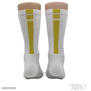 GAMEDAY BACK STRIPE - WHITE CREW - YELLOW