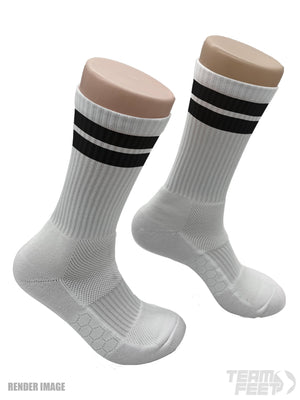 GAMEDAY DOUBLE STRIPE - CREW (BLACK/BLACK)