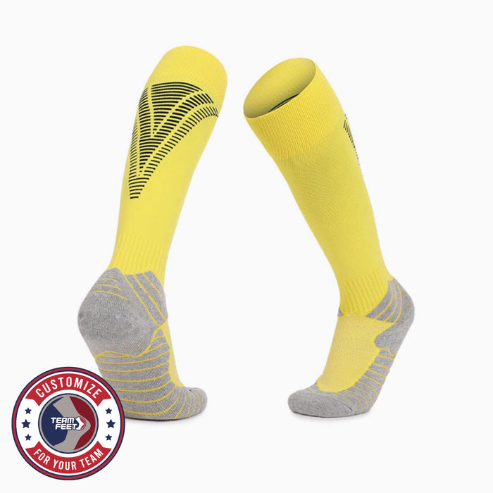 Custom knee-high football grip socks