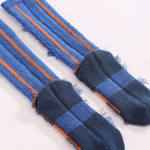 Custom Ski Socks - MINIMAL MERINO KNEE — Cutaway showing terry pile inside the leg