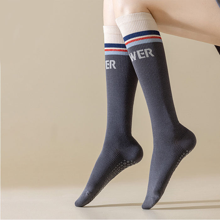 Custom Pilates Socks - COMPRESSION GRIP KNEE — view 2