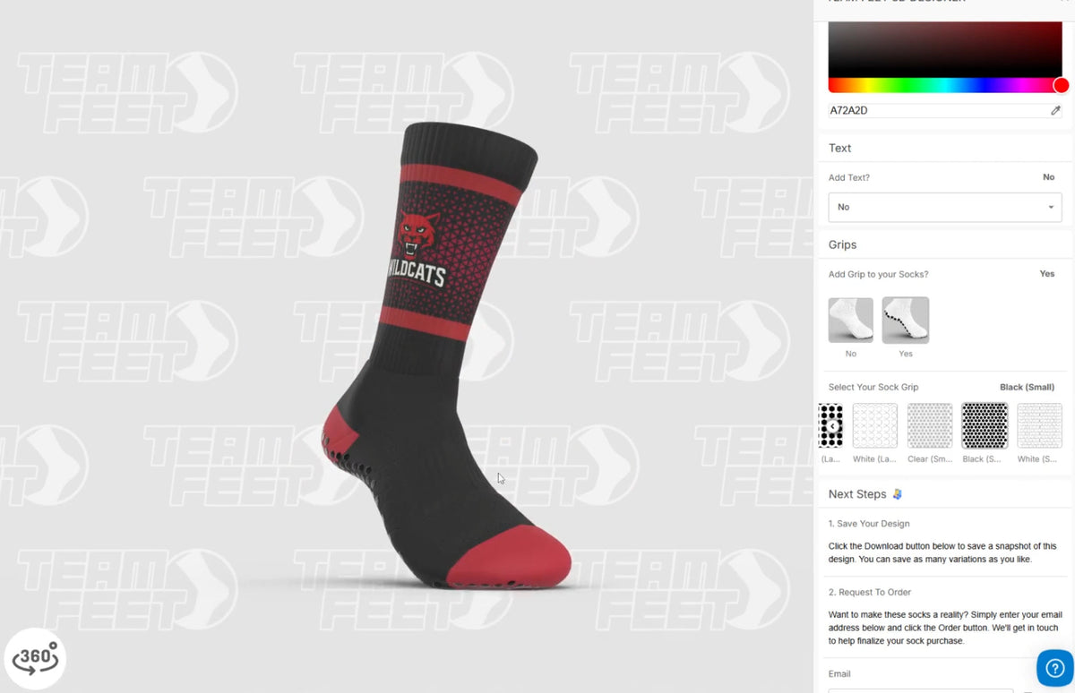 TEAM FEET 3D SOCK DESIGNER (v1.0)