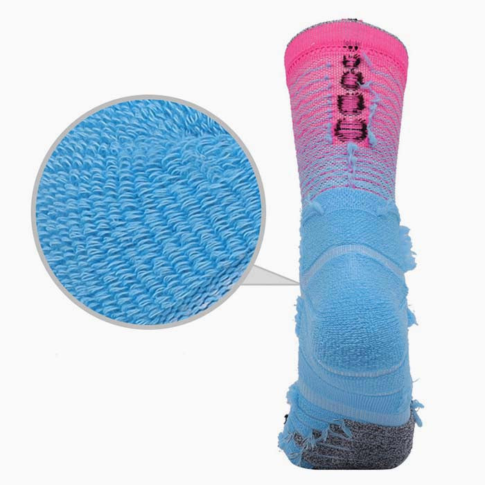 Custom Basketball Socks - FADE MESH CREW — Magnified detail of the terry loop pile
