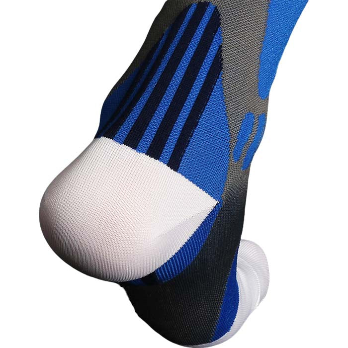 Custom Compression Socks - ANTI-FRICTION KNEE — Sole turned out, showing panel construction
