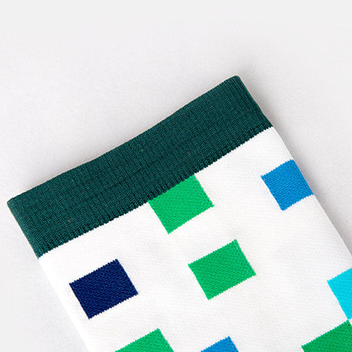 Custom Pilates Socks - CHECKER COMPRESSION KNEE — view 3