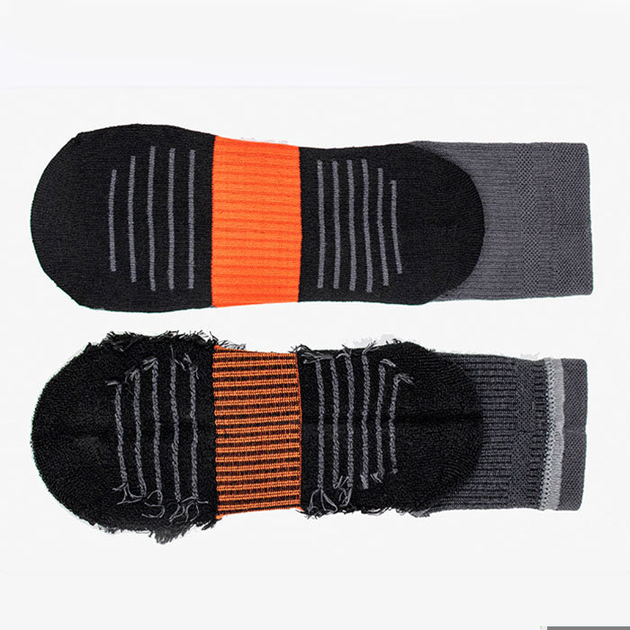 Custom Running Socks - SHOCK QUARTER — Cutaway showing internal layers