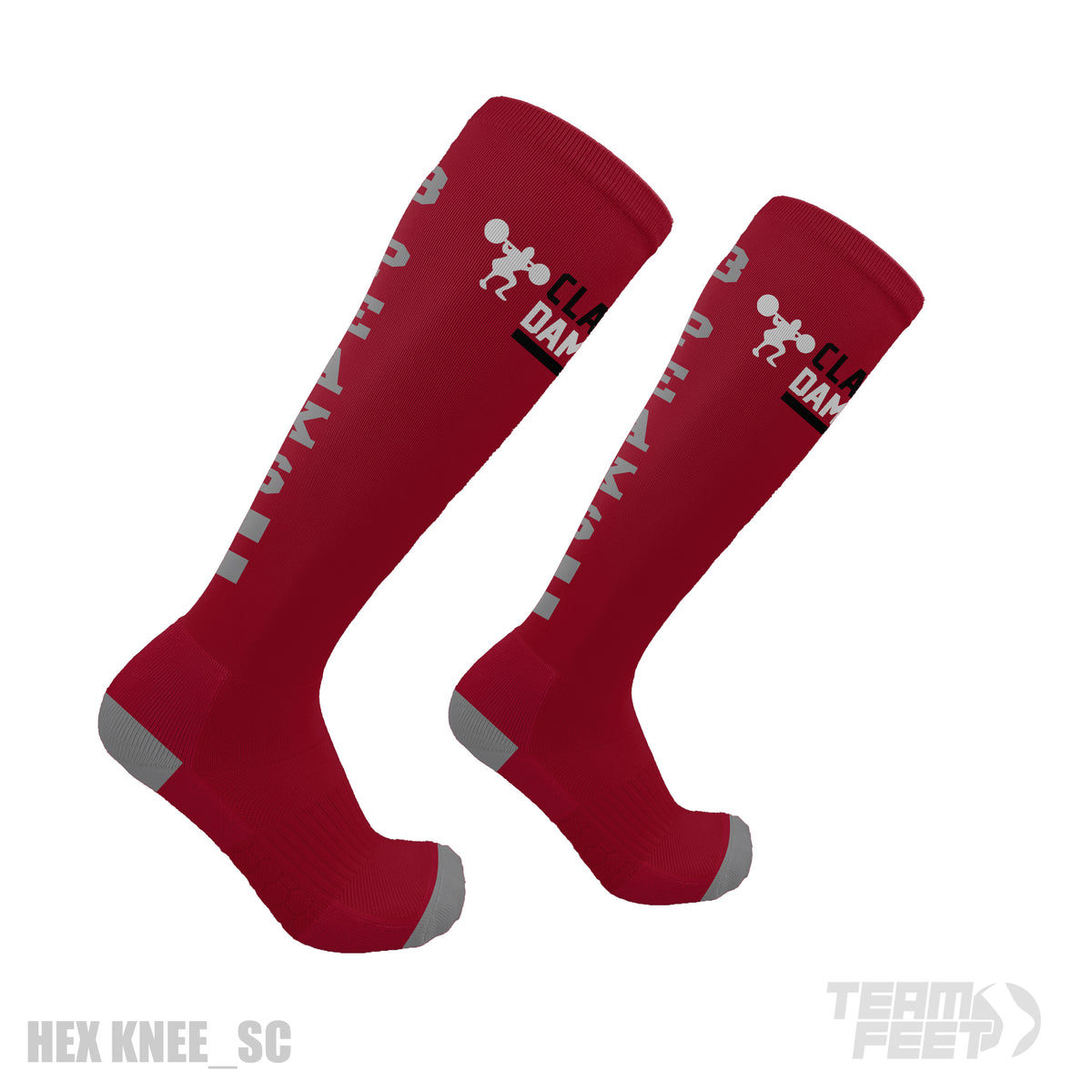 Claude Damn It socks - KNEE mockup