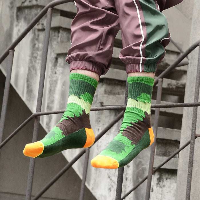 Custom Outdoor Socks - CAMO QUARTER — view 2
