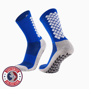 Custom Grip Socks - TREAD GRIP MID — pair, with Team Feet Customize For Your Team badge