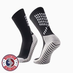 Custom Grip Socks - BAR GRIP MID — pair, with Team Feet Customize For Your Team badge
