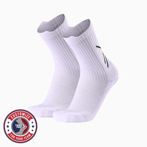 Custom Grip Socks - MAZE GRIP MID — pair, with Team Feet Customize For Your Team badge