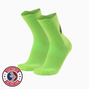Custom Grip Socks - TRAINING GRIP MID — pair, with Team Feet Customize For Your Team badge