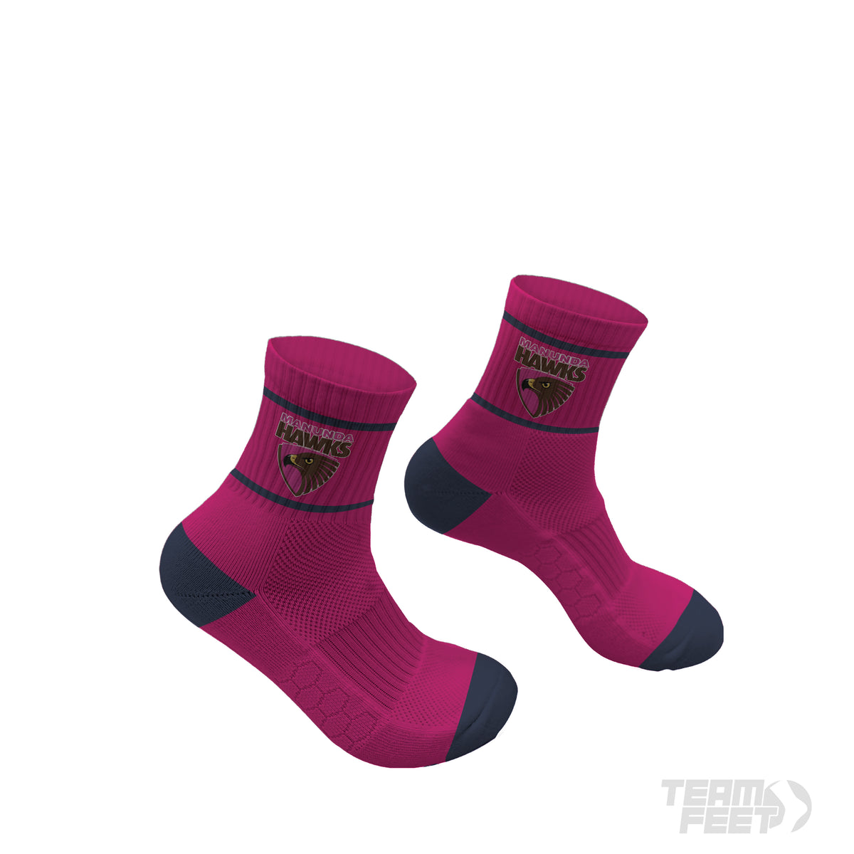 Hawkies socks - QUARTER mockup