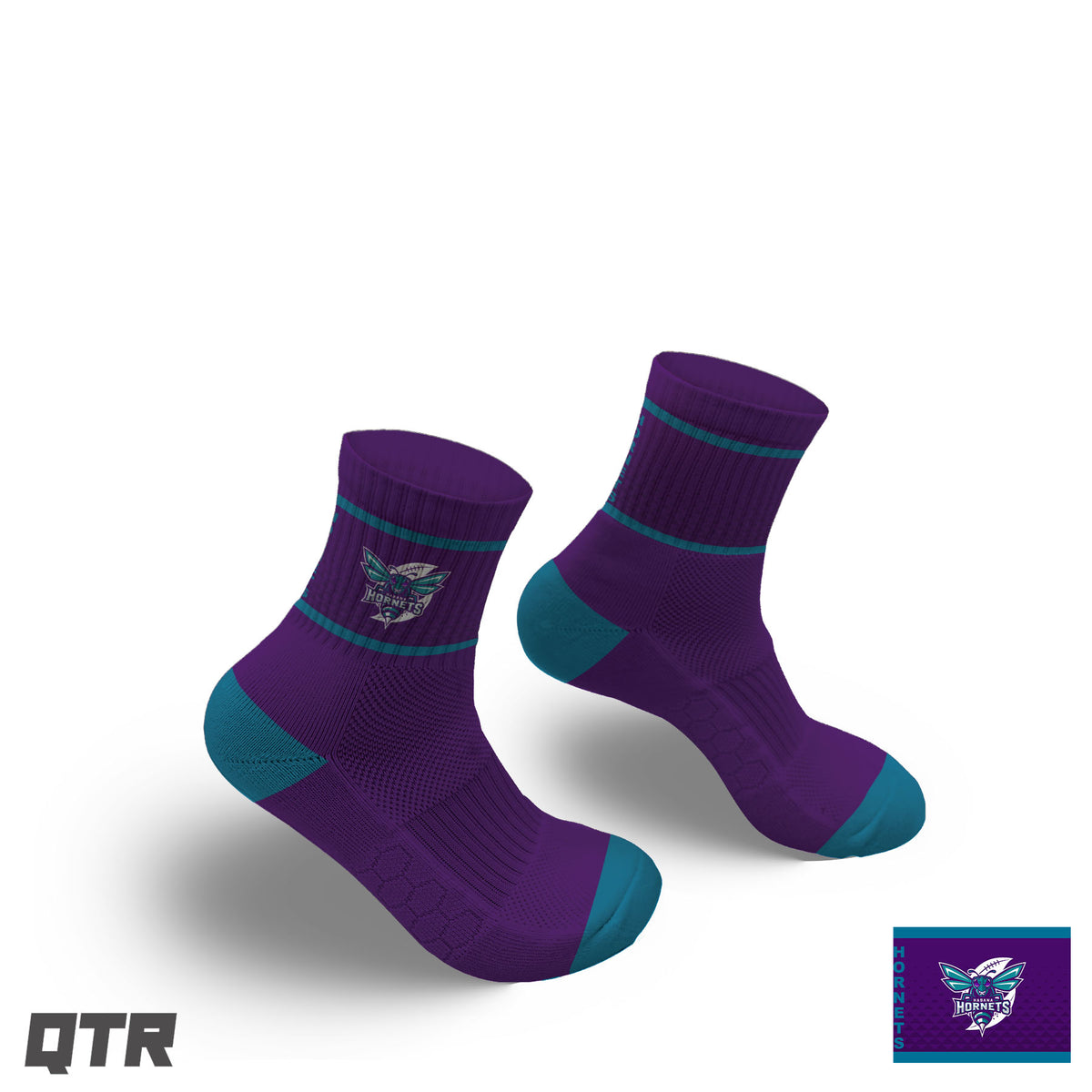 HORNETS - QUARTER W/ GRIPS mockup