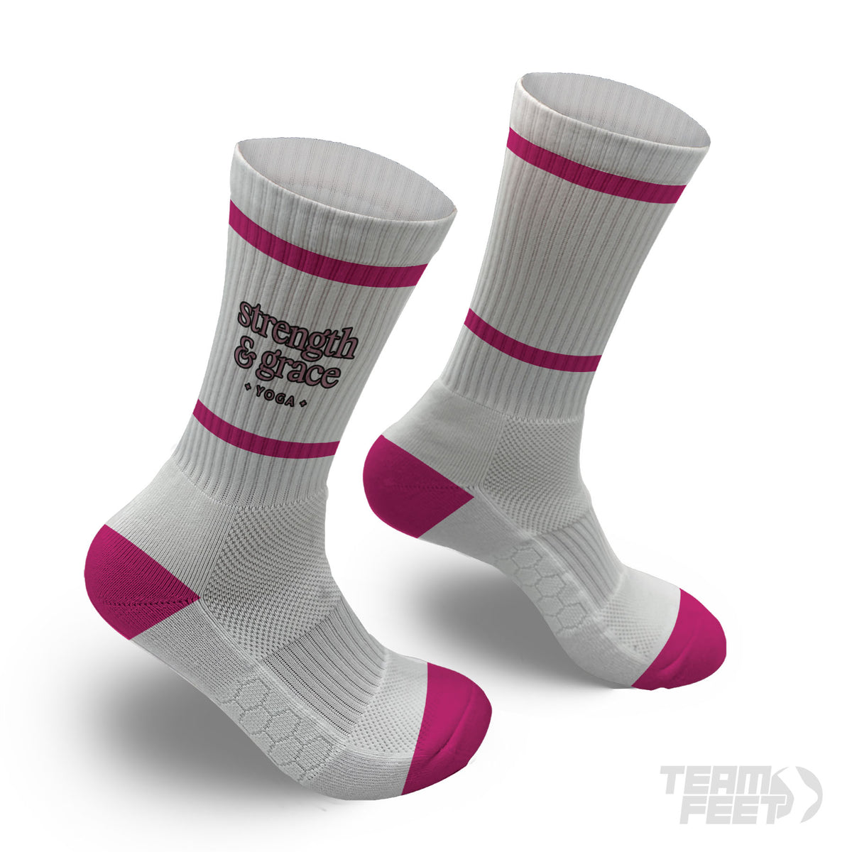 Strength & Grace brand socks - CREW mockup