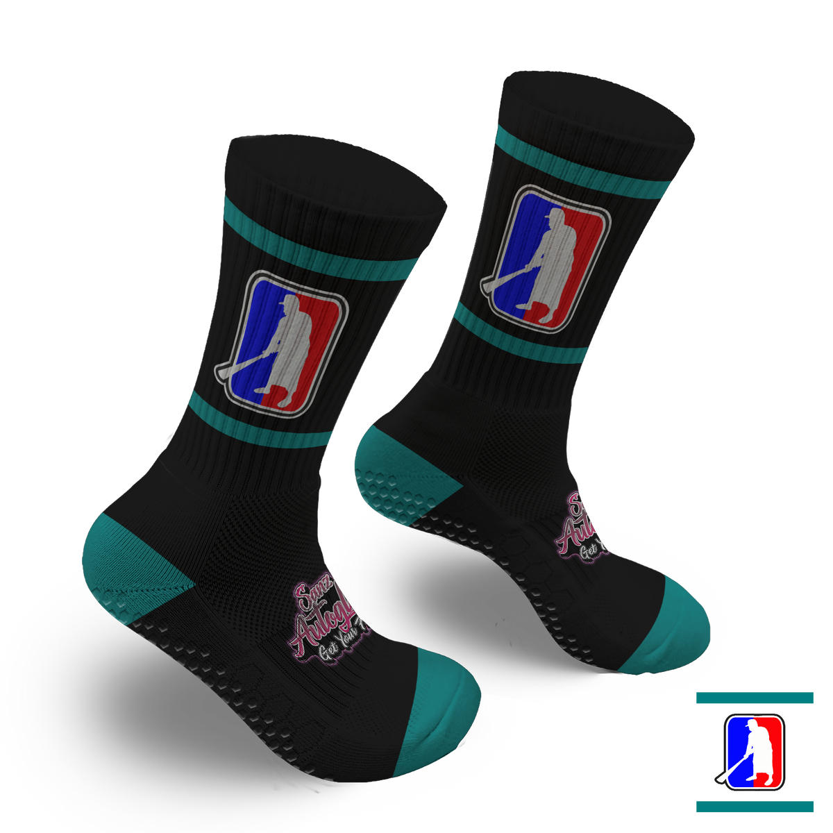 Sanz - Crew with Grips (Teal) mockup
