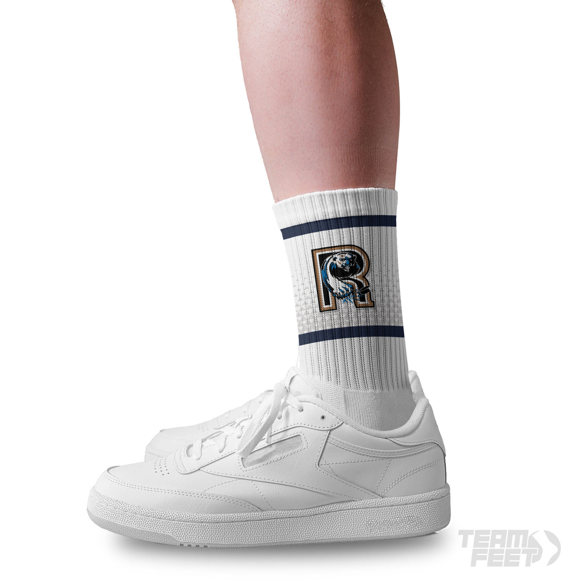 U13 WHITE GRIZZLIE SOCKS - Mid