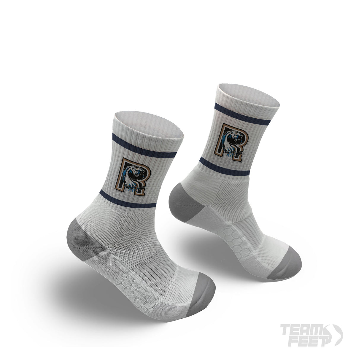 U13 WHITE GRIZZLIE SOCKS - Mid