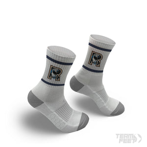 U13 WHITE GRIZZLIE SOCKS - Mid