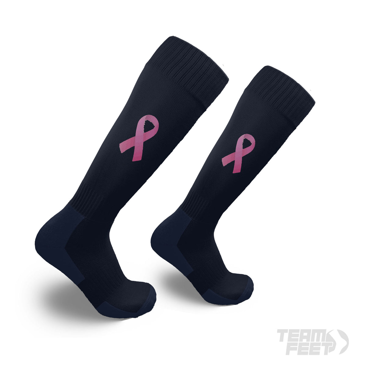 Wests pink ribbon day sock - KNEE mockup