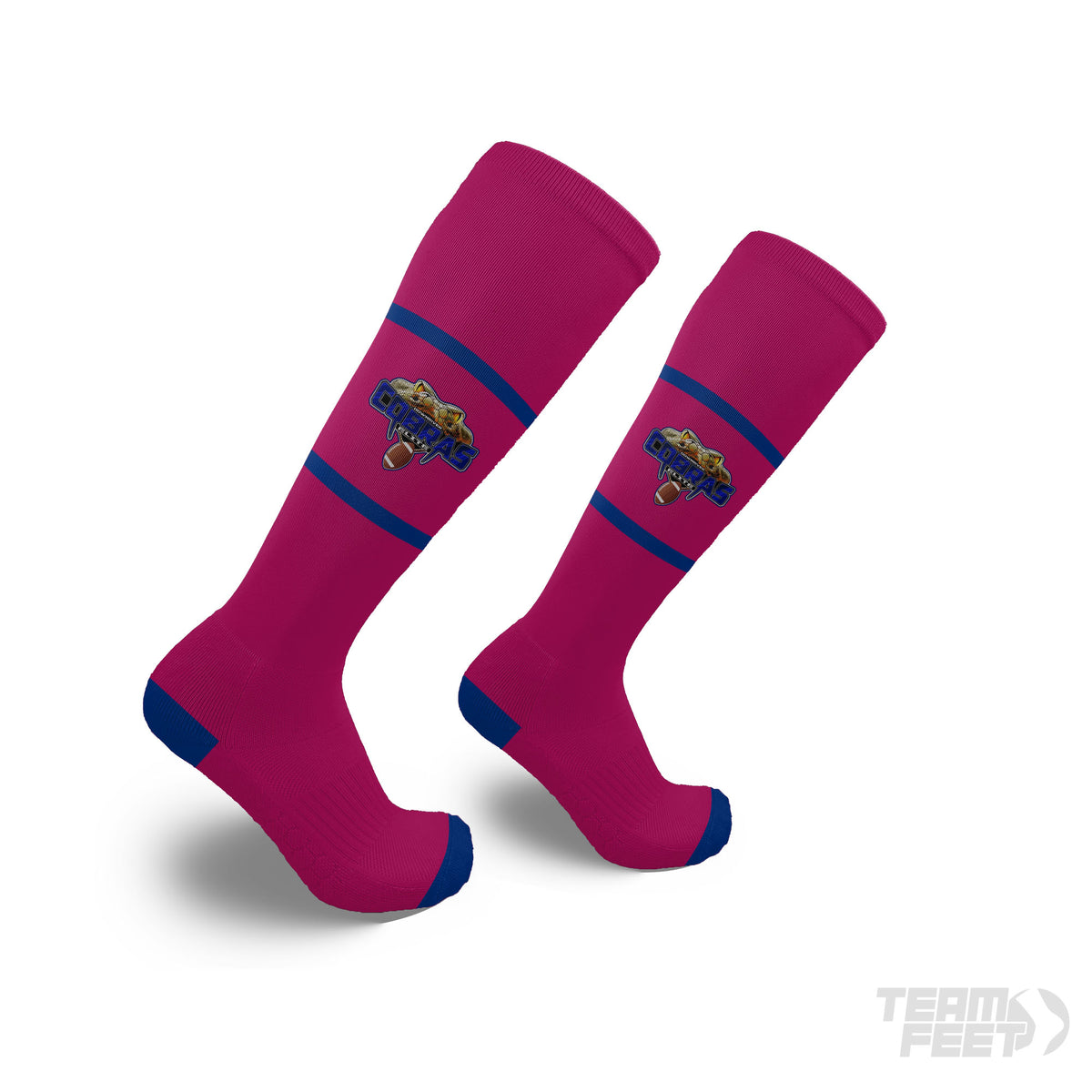 Cobras Brest cancer awareness socks - Knee