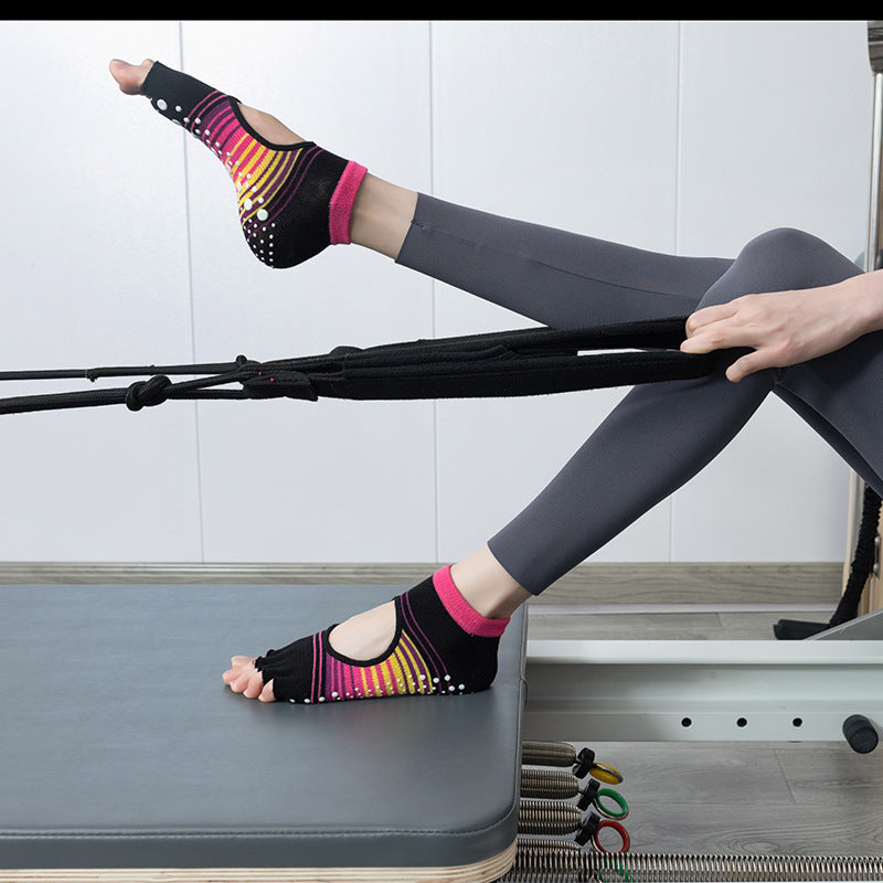 Custom Yoga Socks - OPEN TOE GRIP LOW — view 2