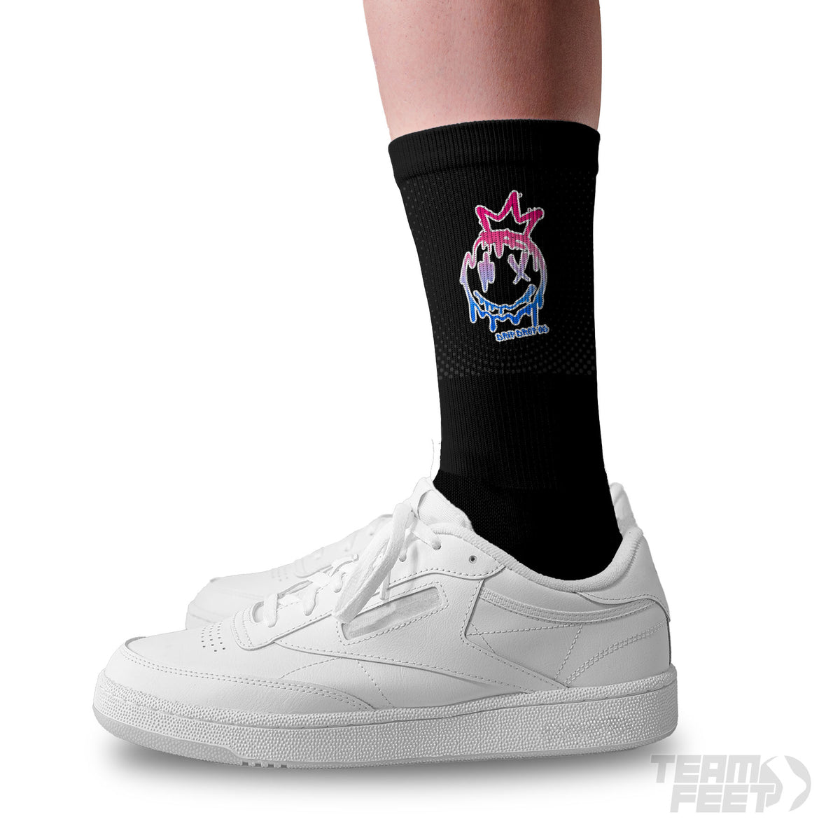 Pink and Blue Drip Drop - Crew