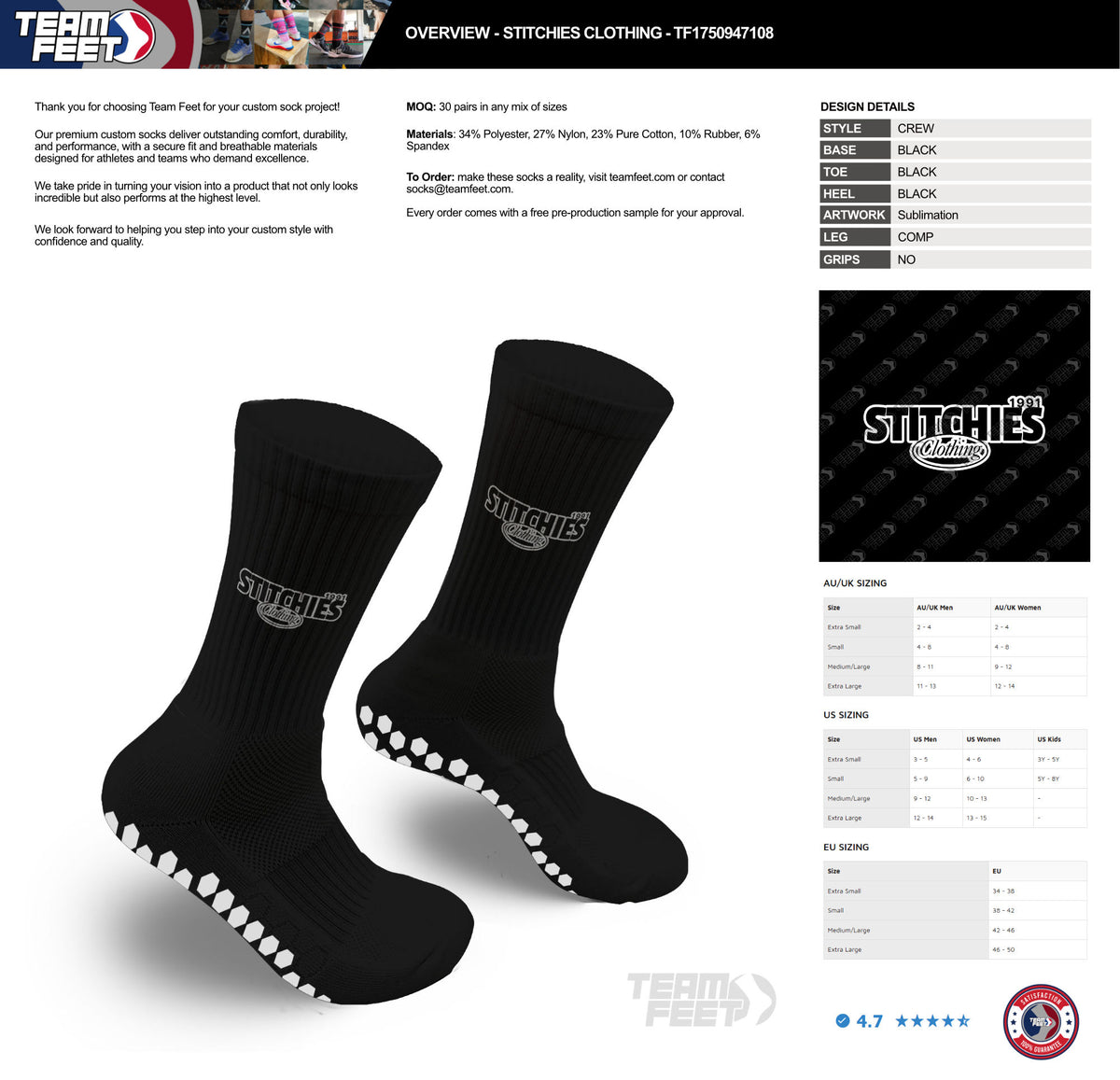 STITCHIES CLOTHING - Grip Crew