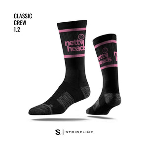 NETTYHEADS - CLASSIC CREW FLITE CREW Team Feet XS/S Black/Pink 