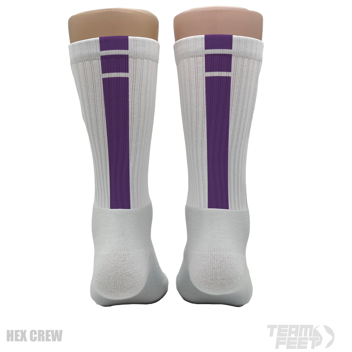 GAMEDAY BACK STRIPE - WHITE CREW - PURPLE
