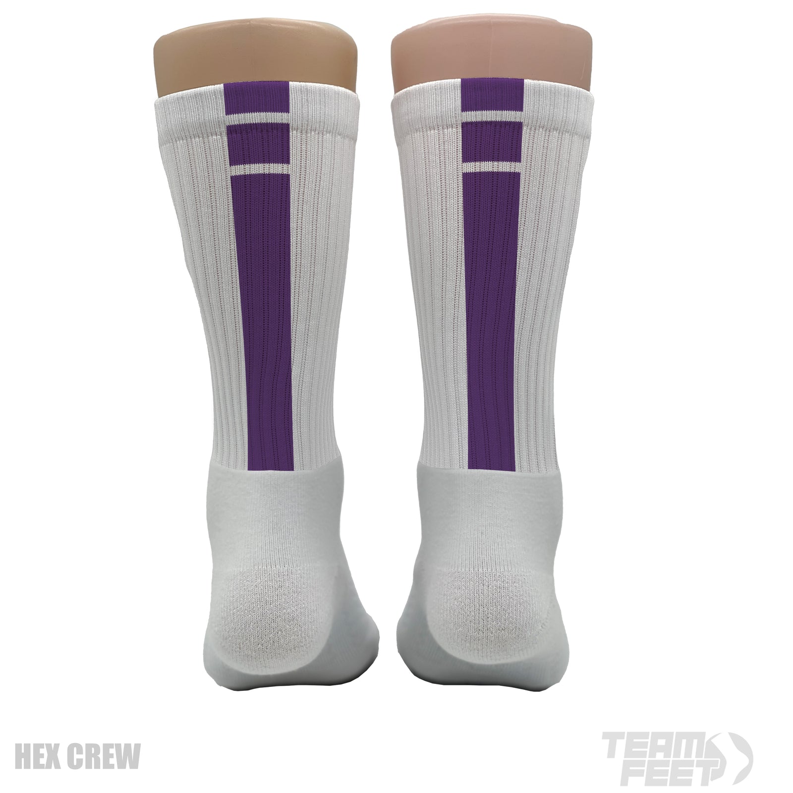 GAMEDAY BACK STRIPE - WHITE CREW - PURPLE