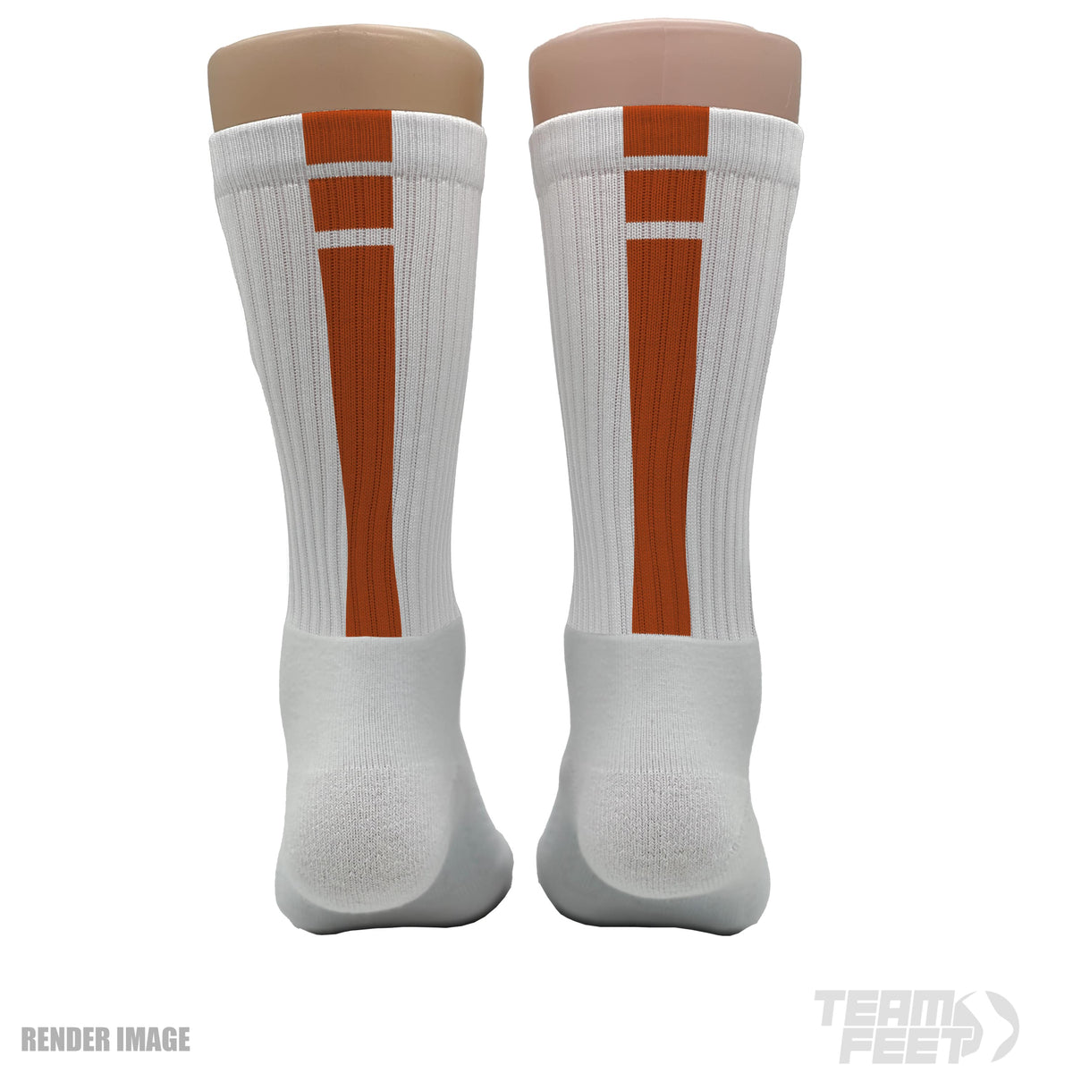 GAMEDAY BACK STRIPE - WHITE CREW - ORANGE