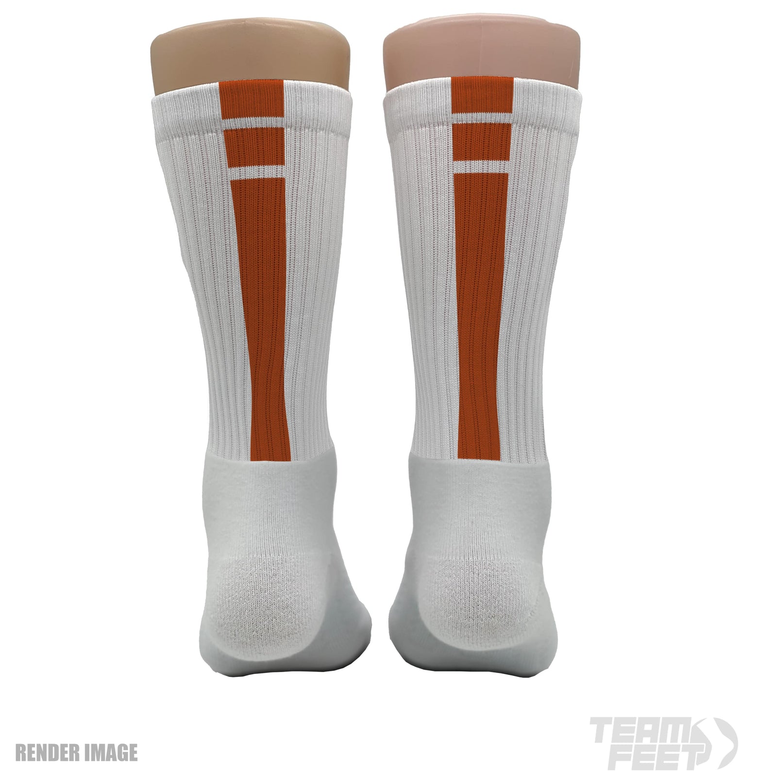 GAMEDAY BACK STRIPE - WHITE CREW - ORANGE