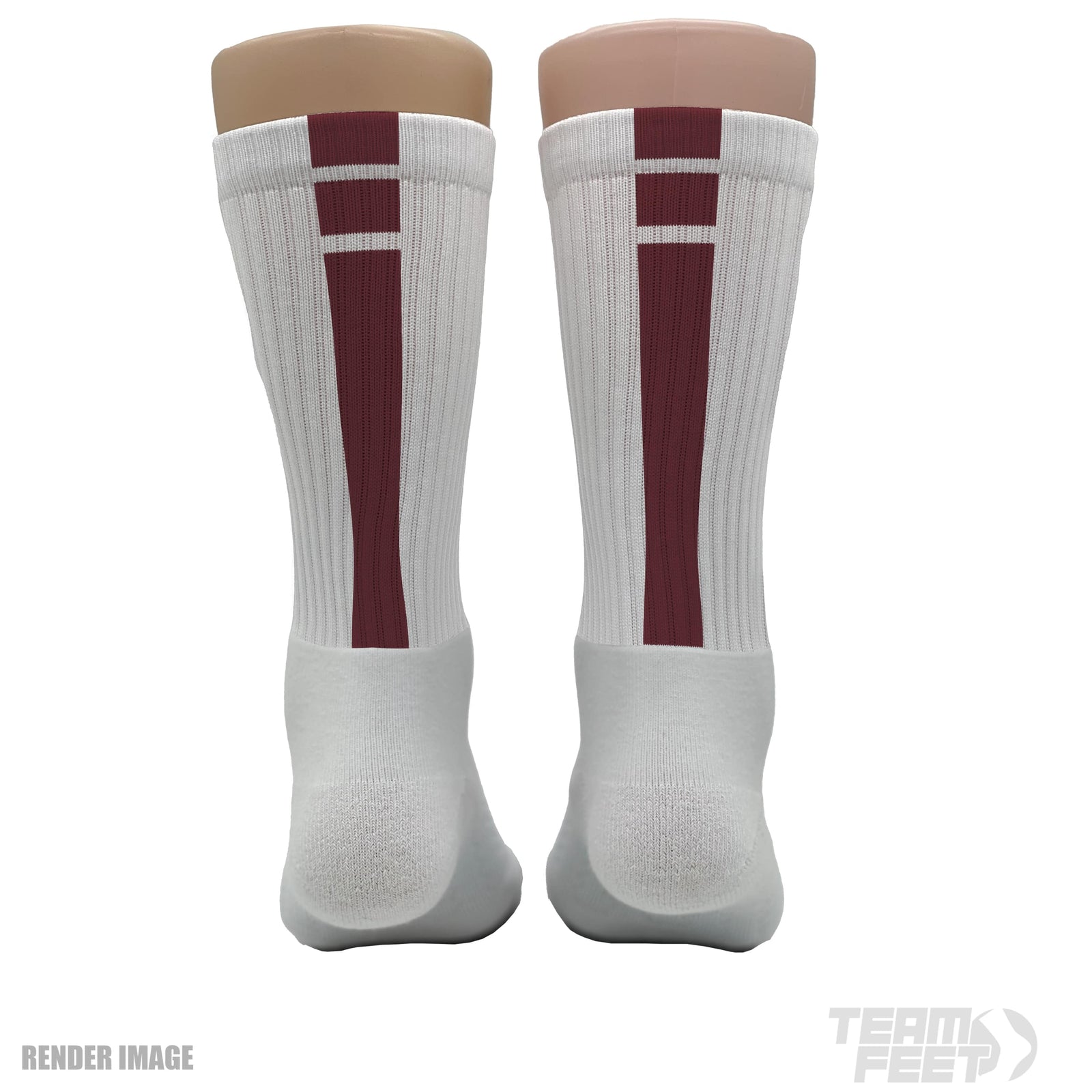 GAMEDAY BACK STRIPE - WHITE CREW - MAROON