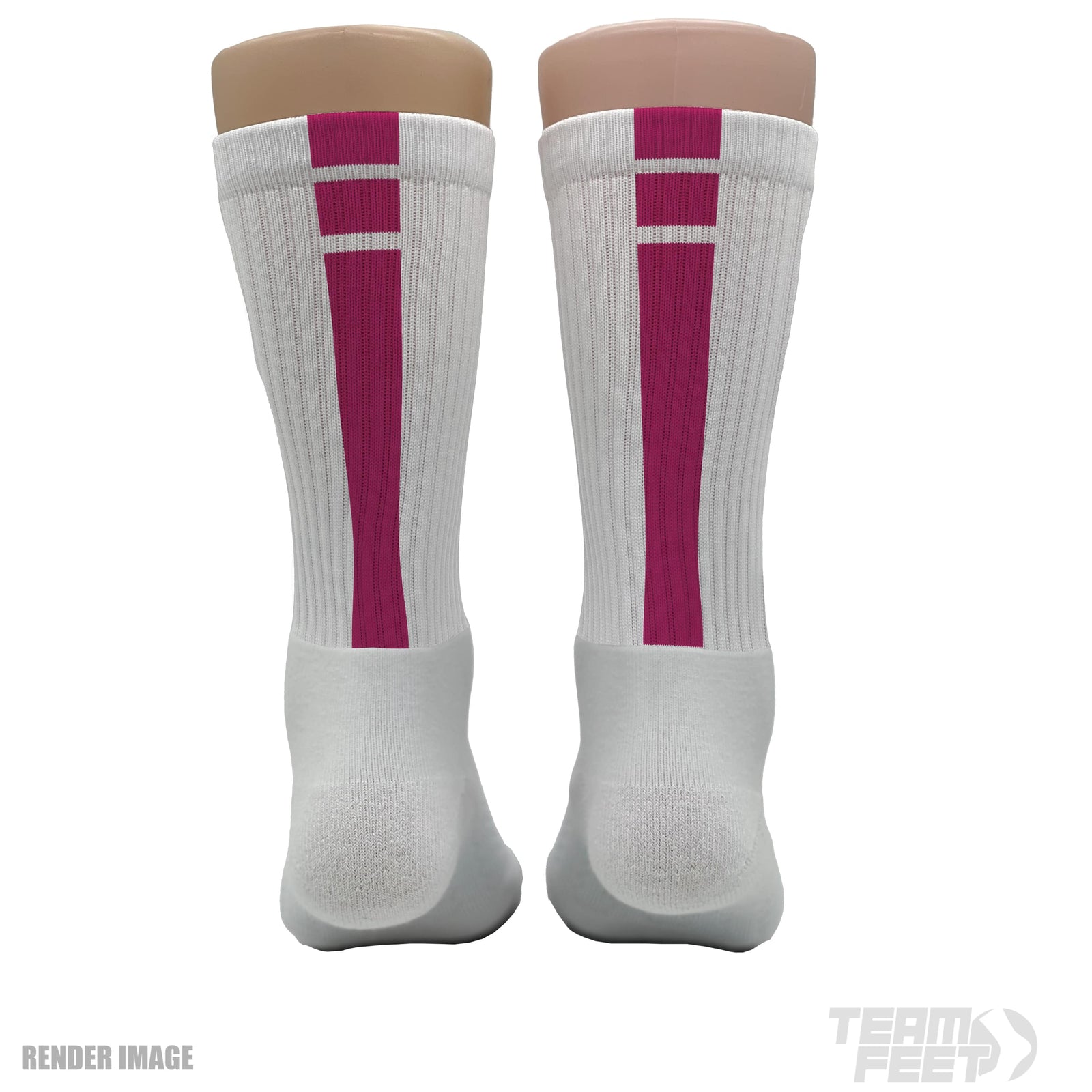 GAMEDAY BACK STRIPE - WHITE CREW - PINK