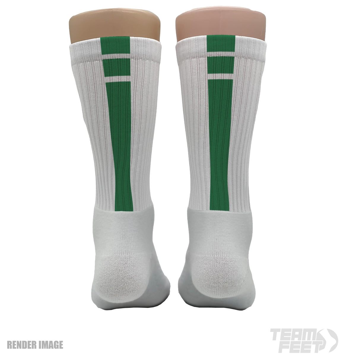 GAMEDAY BACK STRIPE - WHITE CREW - GREEN 2