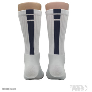 GAMEDAY BACK STRIPE - WHITE CREW - NAVY