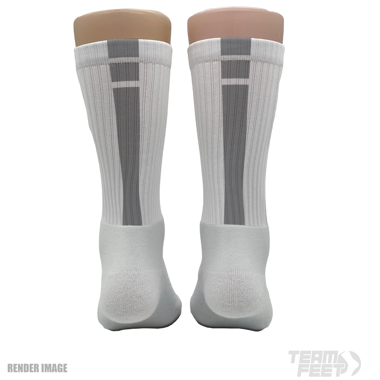 GAMEDAY BACK STRIPE - WHITE CREW - GREY 1