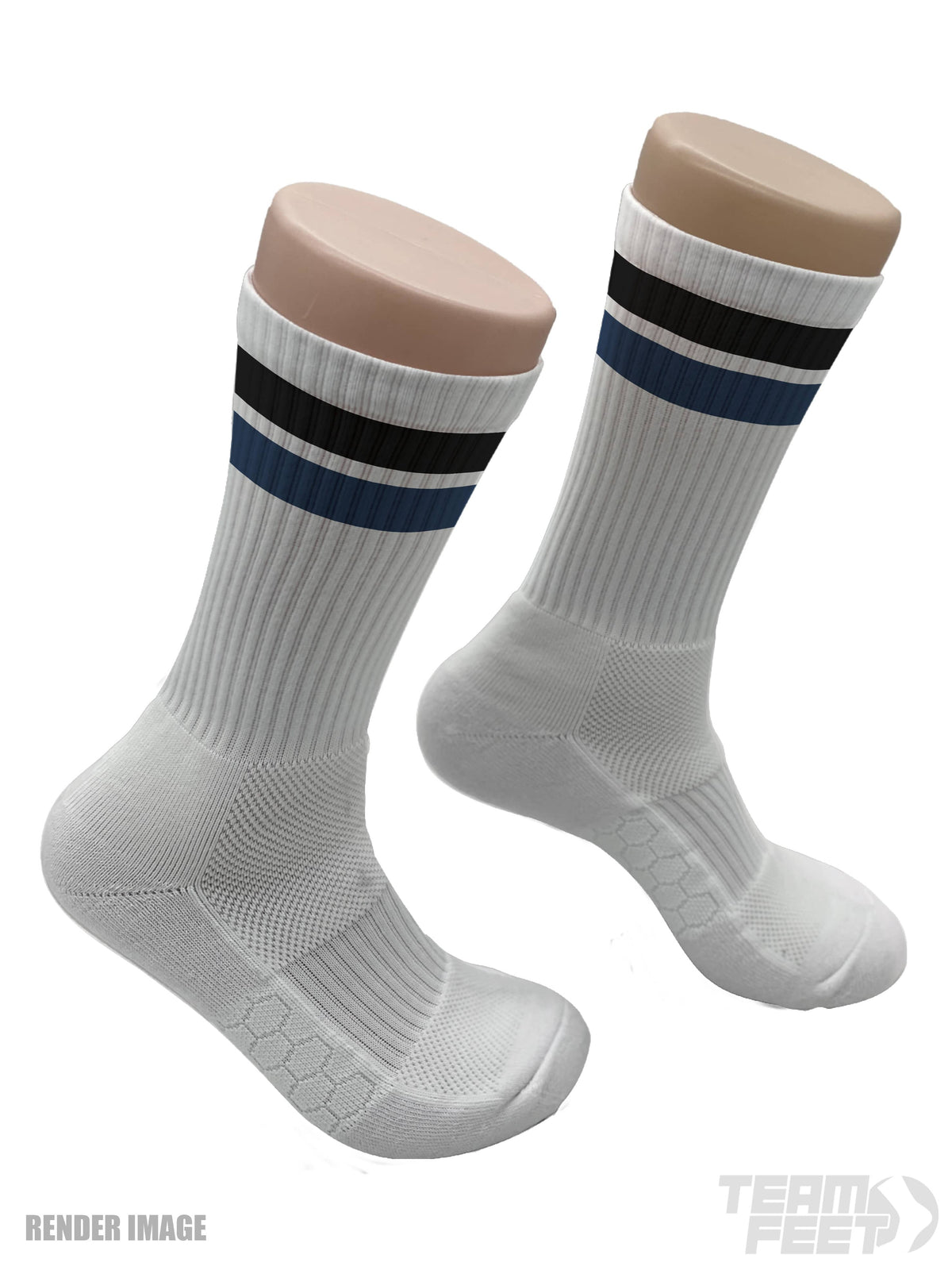 GAMEDAY DOUBLE STRIPE - CREW (BLACK/NAVY)