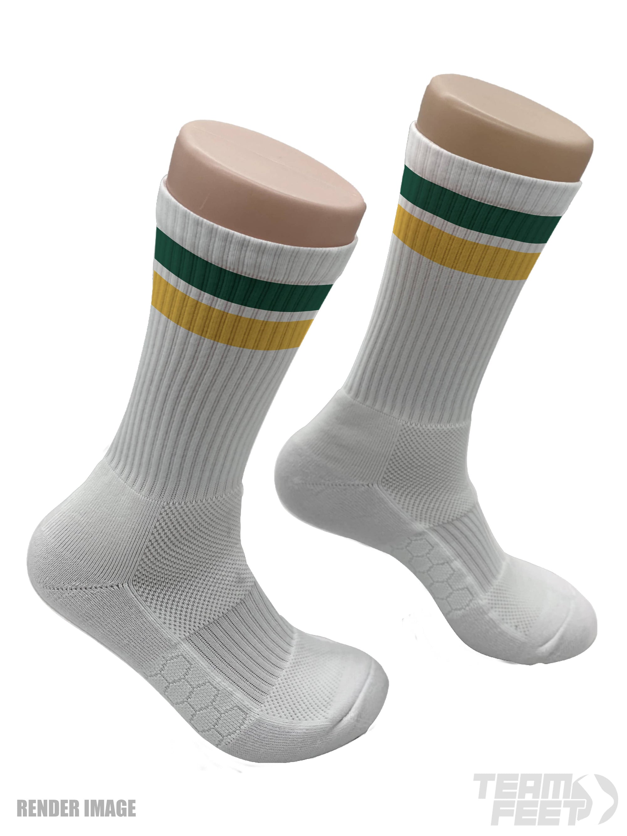 GAMEDAY DOUBLE STRIPE- CREW(GREEN/YELLOW)
