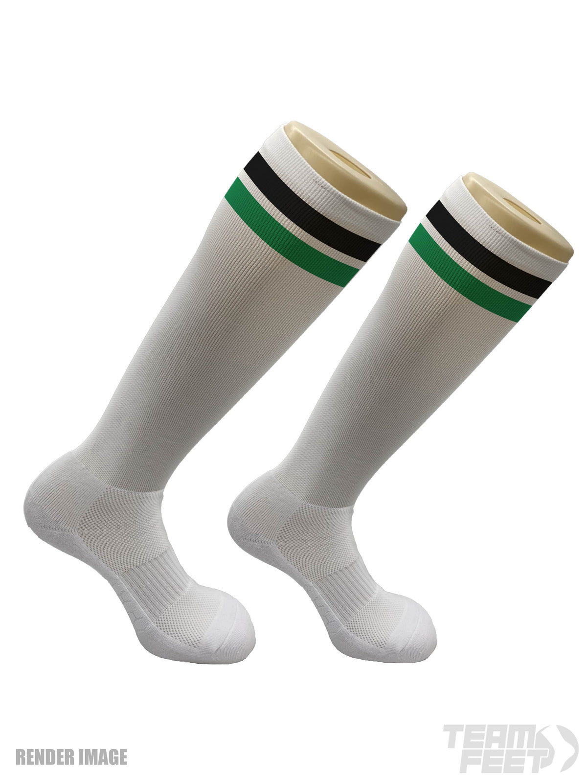 GAMEDAY DOUBLE STRIPE - KNEE (BLACK/GREEN)
